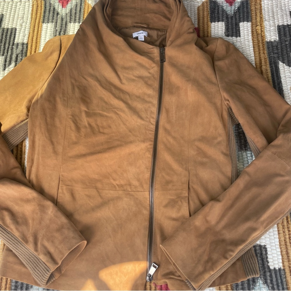 Vince Sueded Asymmetrical Jacket Size Large